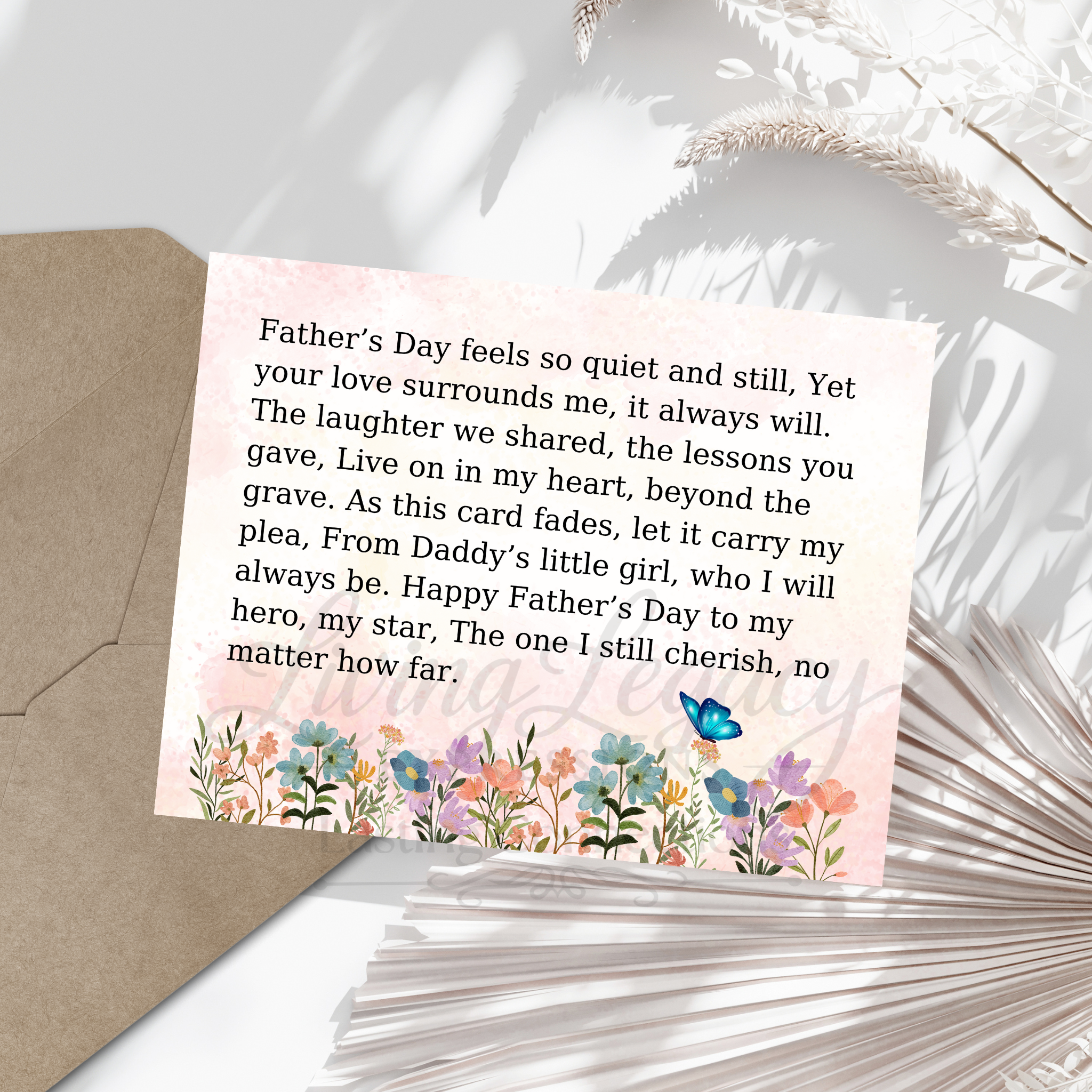 Father’s Day Remembrance Card – From Your Little Girl