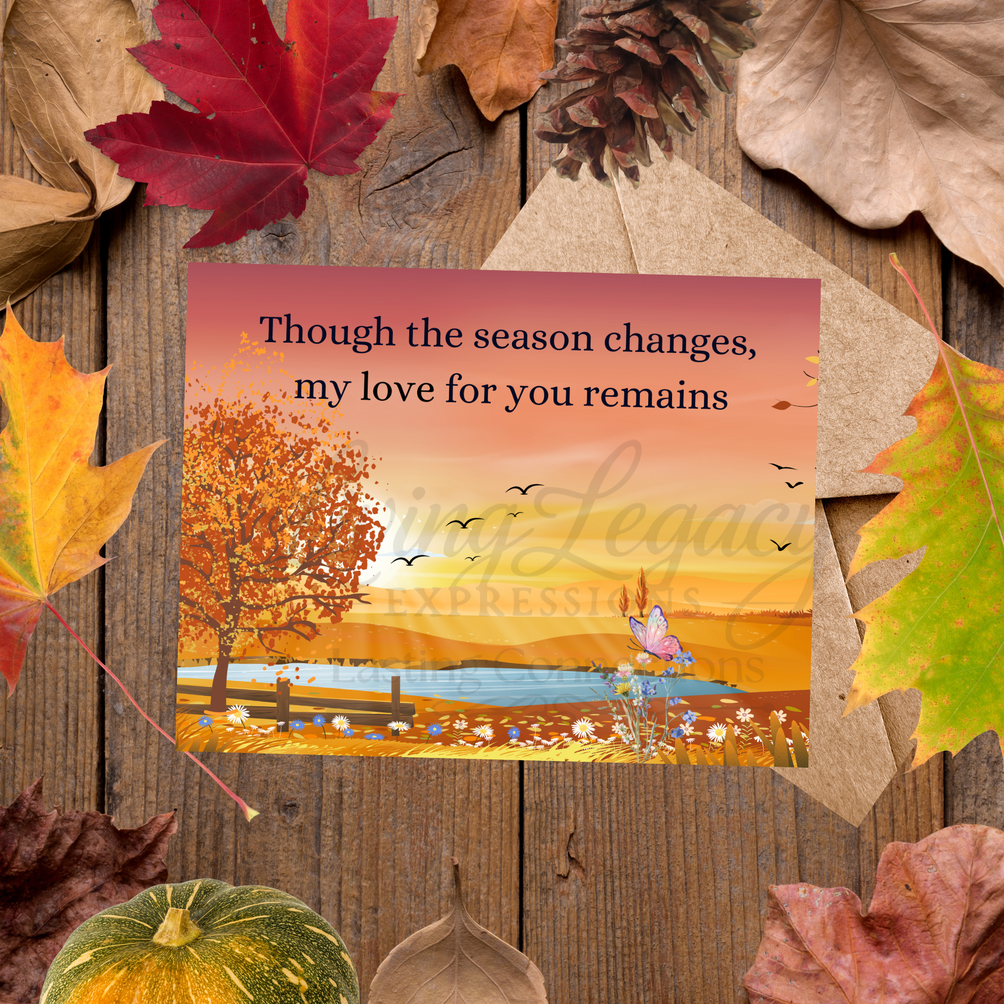 Autumn Remembrance Card – A Message of Gratitude and Love