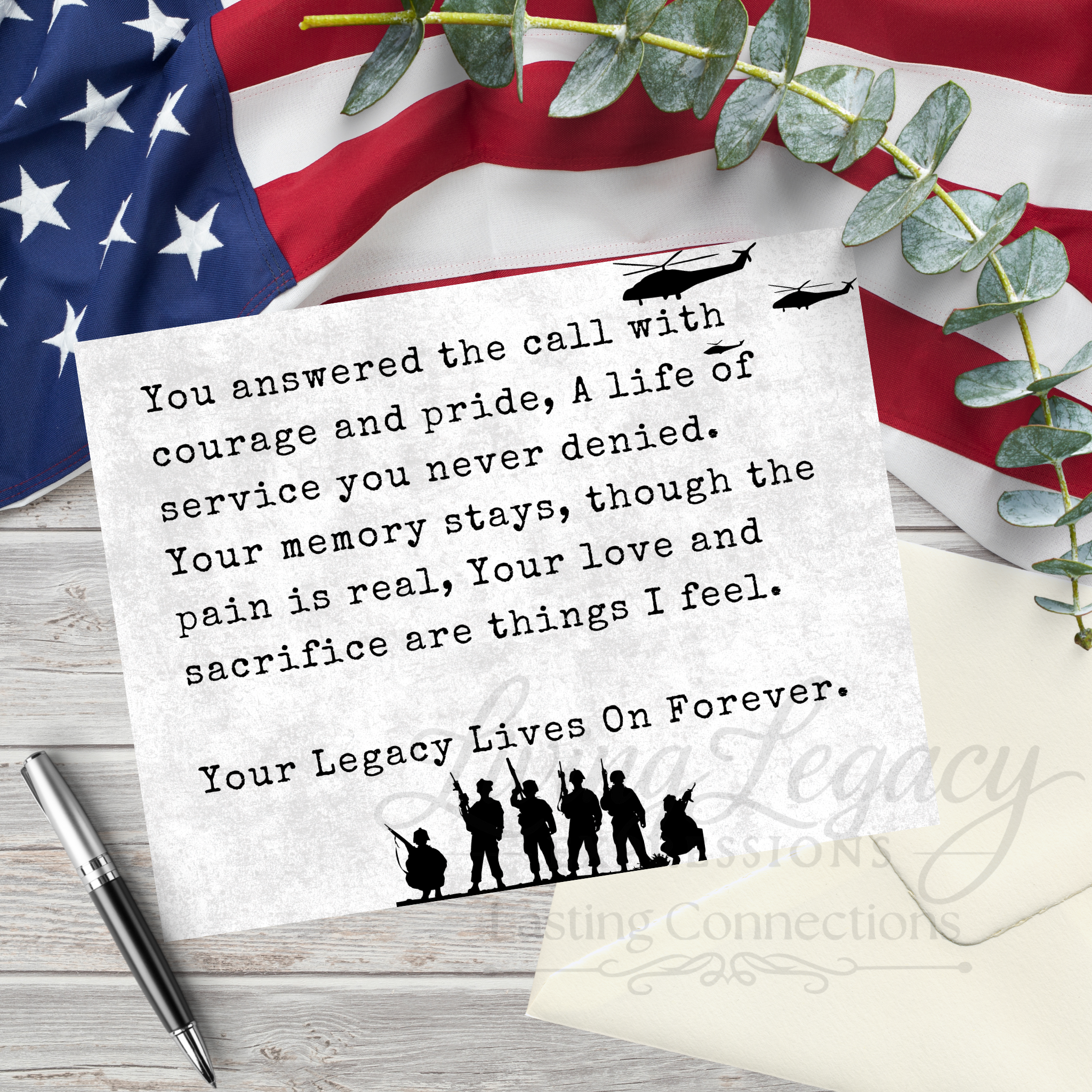 Memorial Day Remembrance Card – Honoring Their Memory