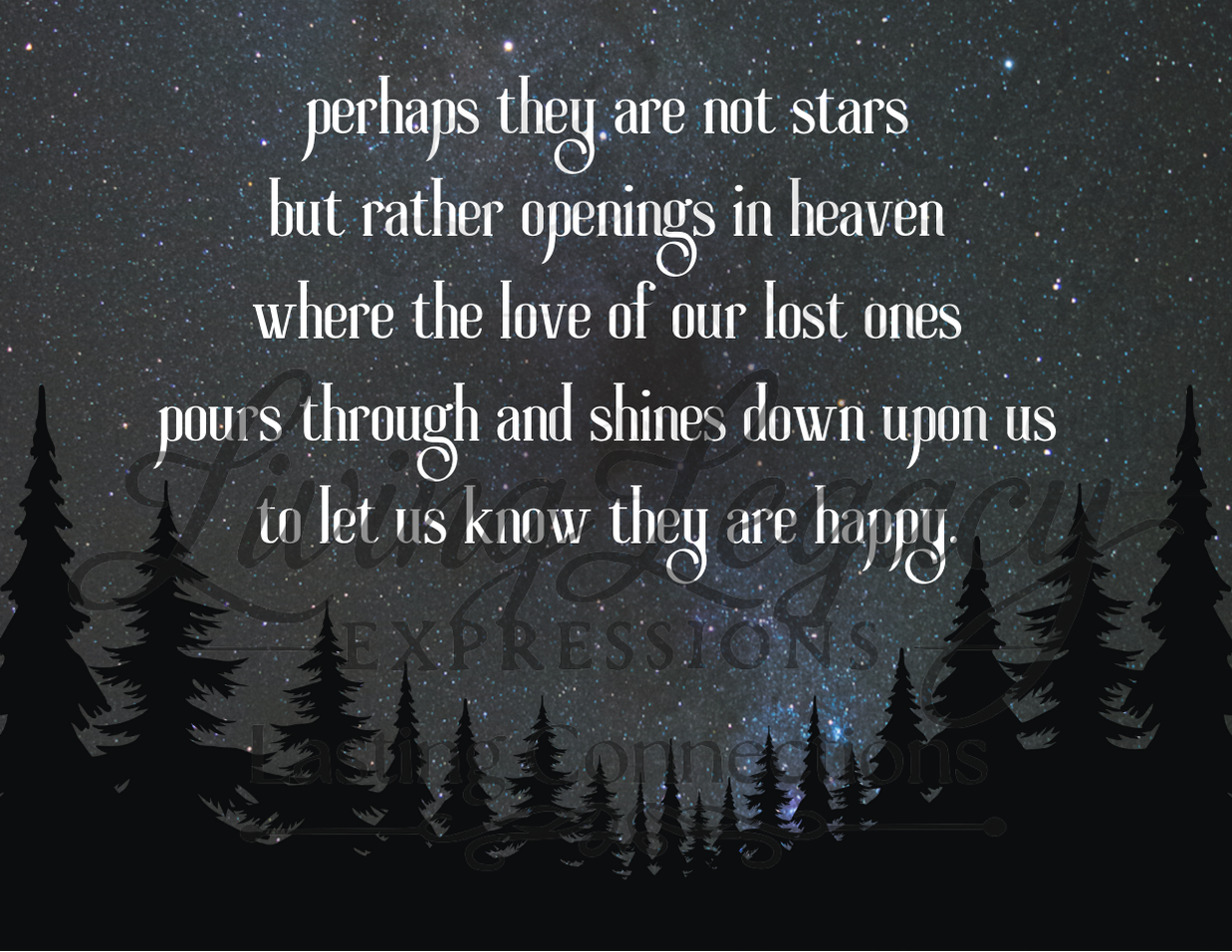 Starry Night Remembrance Card – A Love That Shines On