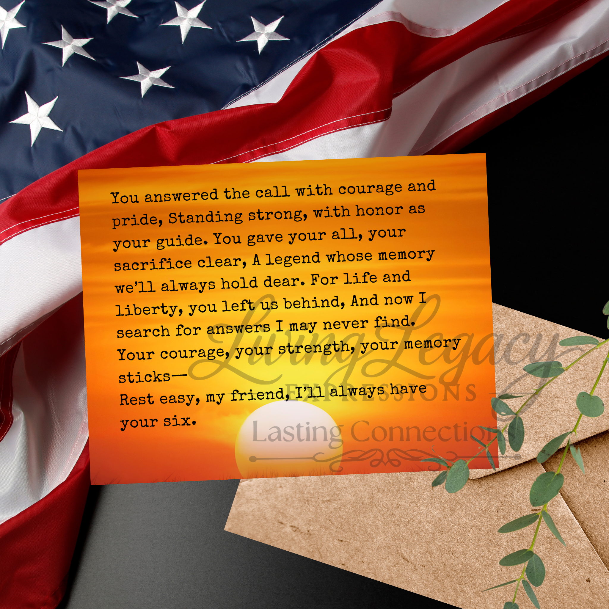 Veterans Day Remembrance Card – Honoring Their Sacrifice