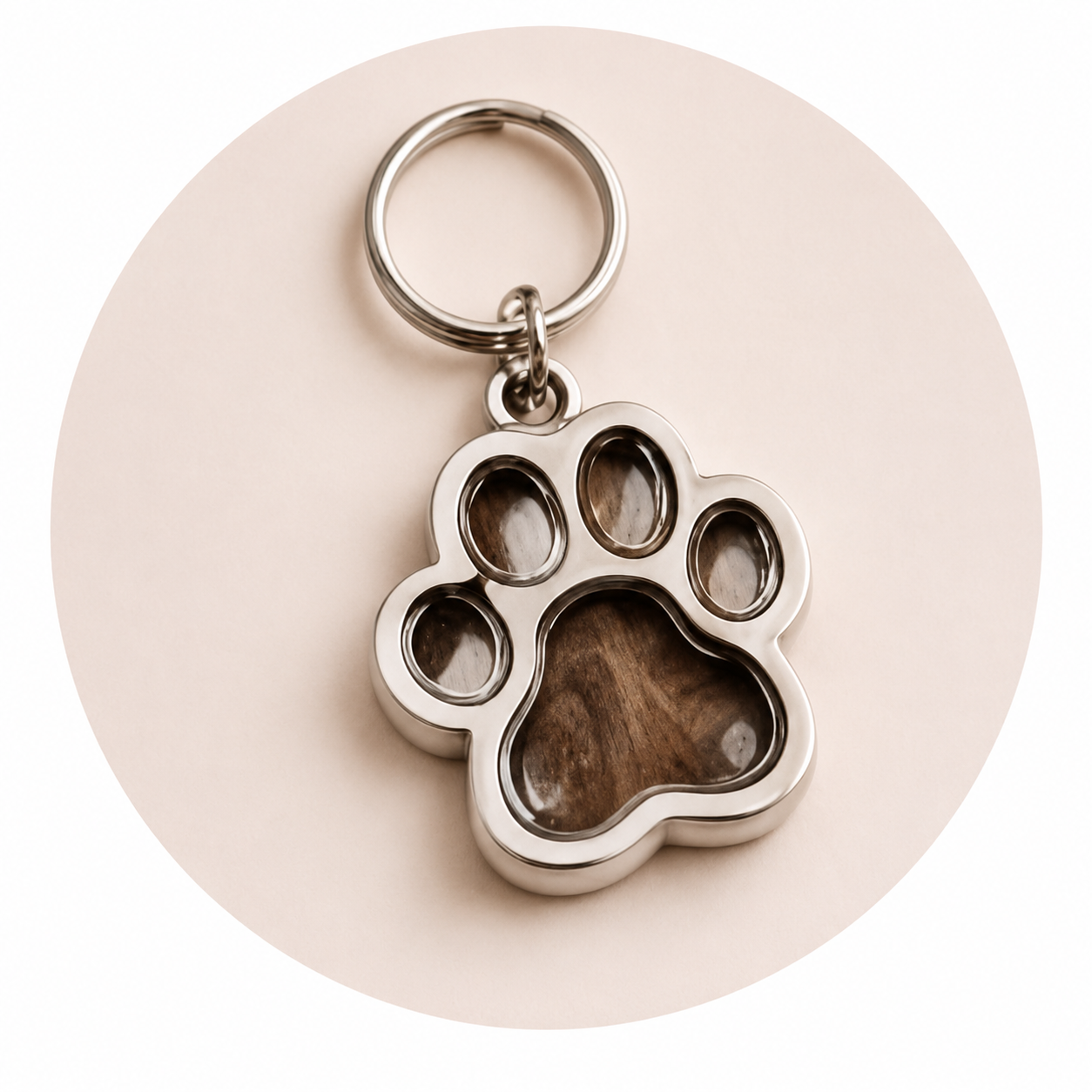Paw Print Keychain(Fur Holder)