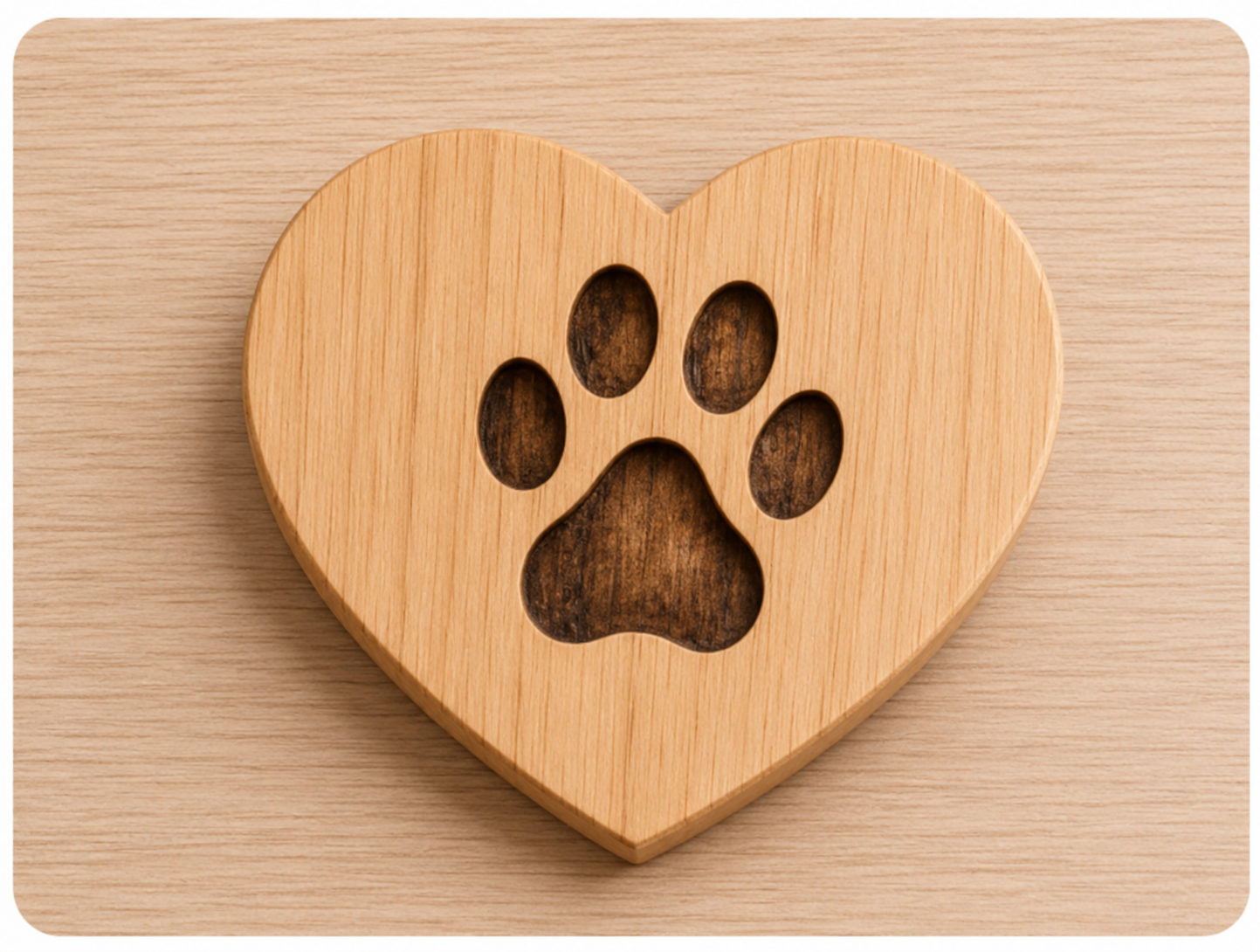 Display the Wooden Heart